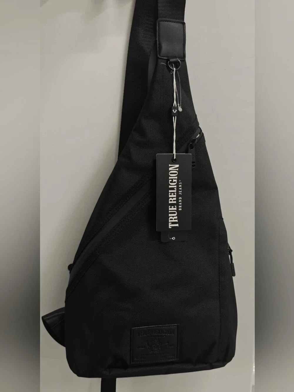 True Religion Kobe Unisex Black Crossbody Bag New